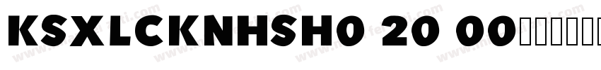 KSXLCKNHSH0 20 00字体转换